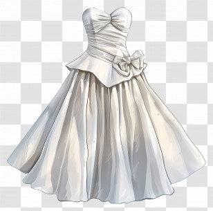 Short Wedding Dress - Elegant White Dress For Formal Occasions Transparent PNG
