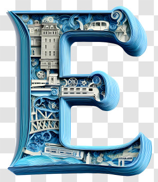 Letter E - Decorative Letter E With Intricate Design Transparent PNG