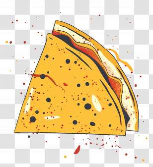 Quesadilla - Delicious Pizza Slice With Cheese And Tomato Sauce Transparent PNG