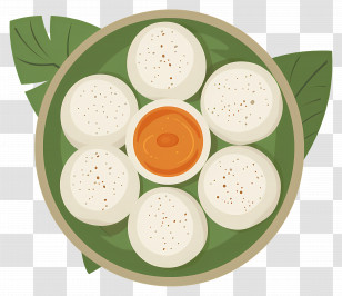 Idli - South Indian Idli Dish Transparent PNG