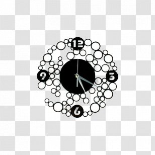 Clock Wall Decal Partition Sticker - Picture Frame - Black Mirror Transparent PNG
