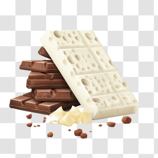 Milk Chocolate - Milk And White Chocolate Bars Transparent PNG