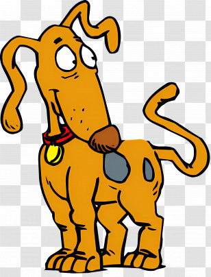 Cartoon Character - Illustration Of An Orange Cartoon Dog With Spots Transparent PNG