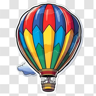 Hot Air Balloon - Colorful Hot Air Balloon In The Sky Transparent PNG