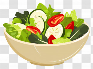 Fresh Salad - Salad Bowl With Fresh Vegetables Transparent PNG