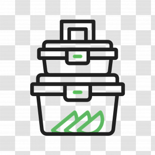 Food Box - Stacked Lunch Boxes For Meal Prep Transparent PNG