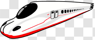 Transport - Bullet Train Drawing In Cartoon Style Transparent PNG