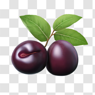 Plum - Realistic Illustration Of Plums Transparent PNG