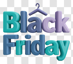 Black Friday - Black Friday 3D Text Transparent PNG
