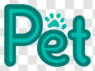 Pet Logo - Playful Teal 'Pet' Logo Transparent PNG