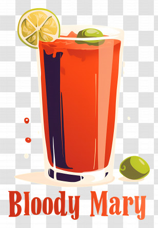 National Bloody Mary Day - Bloody Mary Cocktail With Lime Transparent PNG