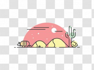 Desert Erg Illustration - Text Transparent PNG