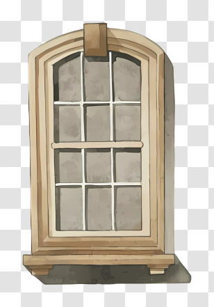 Icon - Wooden Window Frame Transparent PNG