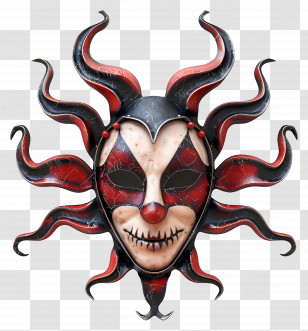 Halloween Mask - Jester Mask For Halloween Transparent PNG