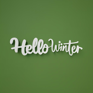 Hello Winter - Hello Winter Green Text Transparent PNG