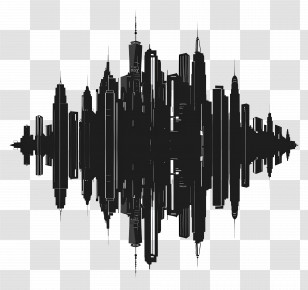 City Skyline - Black City Skyline Silhouette Transparent PNG