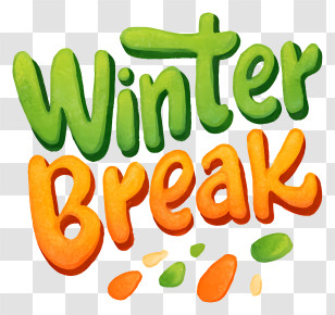 Winter Break - Winter Break Colorful Lettering Transparent PNG