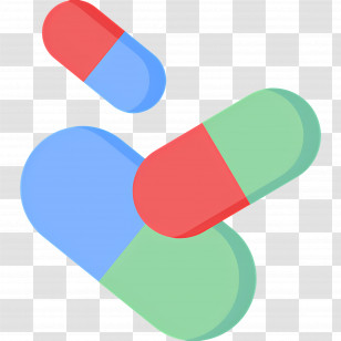Tablet Pills - Colorful Medicine Capsule Illustration Transparent PNG