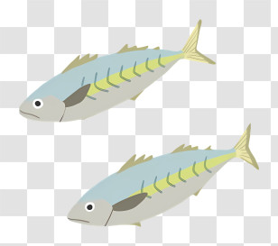 Fish - Two Cartoon Fish In The Sea Transparent PNG