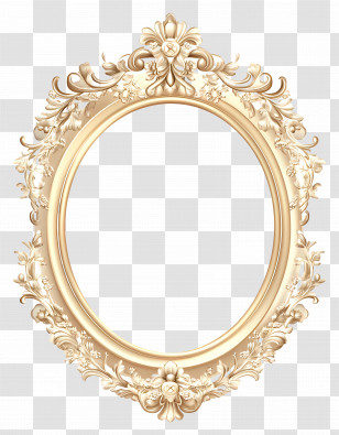Oval Vintage Frame - Ornate Oval Frame With Decorative Design Transparent PNG