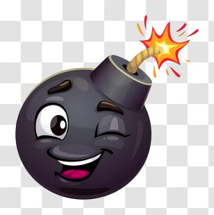 Timer Bomb - Winking Bomb With Lit Fuse Transparent PNG