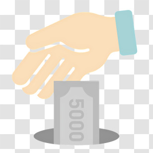 Cartoon - Hand Dropping Money Transparent PNG