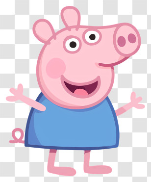 George Pig - Pink Cartoon Pig Character Transparent PNG
