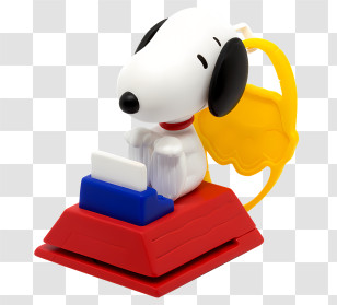 Snoopy - Cartoon Dog With Typewriter Toy Transparent PNG
