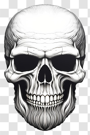 Cool Skull - Realistic Skull Illustration With Intricate Details Transparent PNG