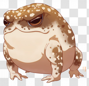 Chubby Toad - Cartoon Toad Illustration Transparent PNG