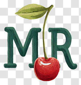Mr Cherry Logo - MR Logo With Cherry Transparent PNG