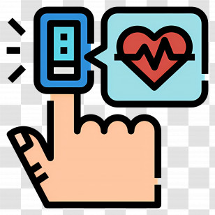 Diabetes - Health Check Icon With Finger And Heart Transparent PNG