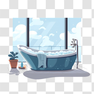 Bathtub Party Day - Bathtub In Modern Bathroom Transparent PNG
