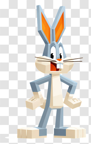 Minecraft Bugs Bunny - Cartoon Rabbit With Big Ears Transparent PNG