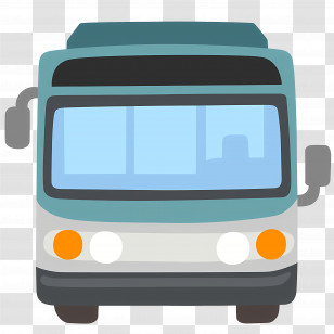 Oncoming Bus Emoji - Public Transport Bus Transparent PNG