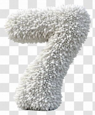 Number 7 - Fuzzy Number Seven Illustration Transparent PNG