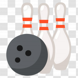 Bowling Emoji - Bowling Set With Pins And Ball Transparent PNG