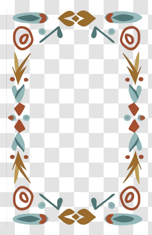 Cartoon - Decorative Patterned Frame Transparent PNG