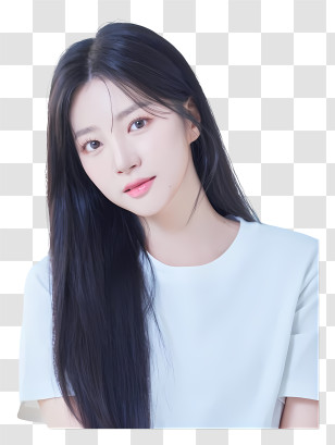 Haein - Gentle Woman With Long Hair Transparent PNG