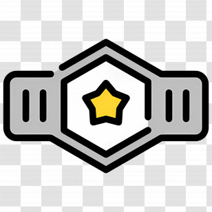 Champion Belt - Champion Belt With Star Icon Transparent PNG