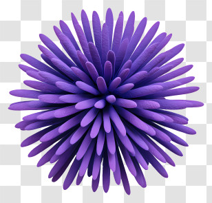 Purple Sea Urchin - Purple Spiky Sphere Transparent PNG