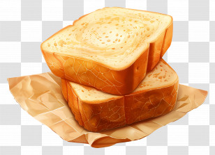 Whole Wheat Bread - Freshly Sliced Bread With Crisp Crust Transparent PNG