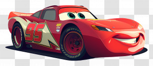 Lightning Mcqueen - Red Cartoon Race Car Character Transparent PNG