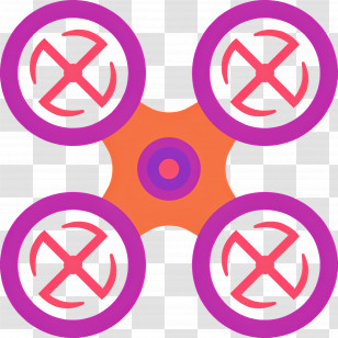 Purple Drone Icon - Purple Drone Icon For Technology Representation Transparent PNG