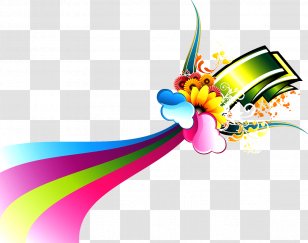 Poster Illustration - Text - Colorful Stripes Transparent PNG
