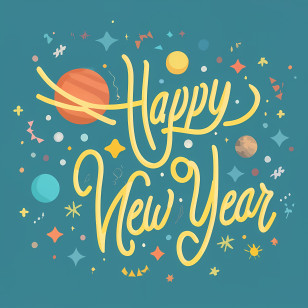 Happy New Year - Happy New Year Greeting Card Transparent PNG