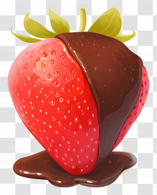 Chocolate Covered Strawberry - Chocolate Covered Strawberry Illustration Transparent PNG