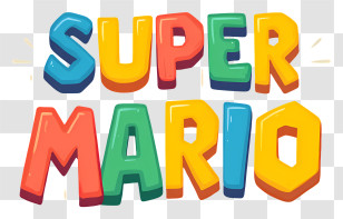 Super Mario Logo - Super Mario Colorful Logo Transparent PNG