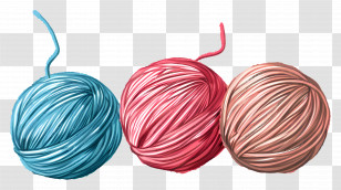 Yarn Ball - Colorful Yarn Balls For Knitting Transparent PNG