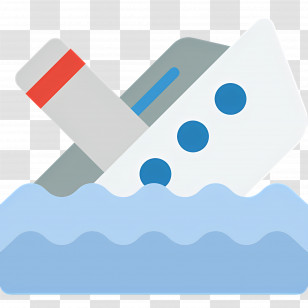 Ship Accident - Sinking Ship In Water Transparent PNG
